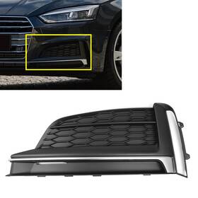Hkseller-au 550740259164 Us Front Bumper Fog Light Lamp Grill Bezel Cover Fit Audi A5 S5 2017-2020