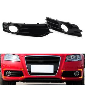 Hkseller-au 550741222846 For Audi A3 8p 2009-2012 1 Pair Front Bumper Black Fog Light Grille Cover