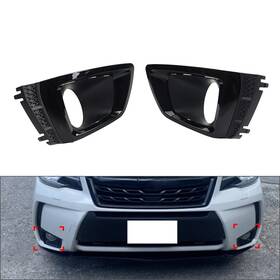 Hkseller-au 834561113141 1 Pair Front Bumper Fog Light Bezel Black Fit For Subaru Forester 2014-2018