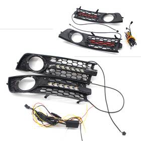 8e0807682 Hkseller-au 2pcs Flowing Led Fog Light Daytime Running Lght Grille For Audi A4 B6 2001-2005
