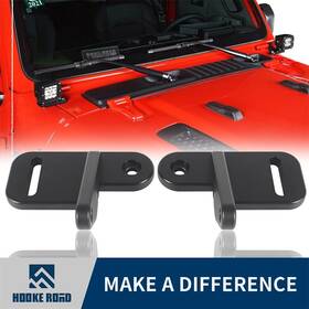 Hooke Road 414738787263 2pcs Aluminium Alloy Led Light Mount Bracket For Wrangler Jeep Jl 18