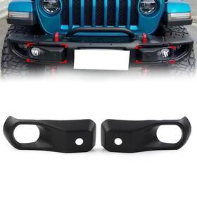 Hotsalecenter 469531440943 1 Pair Front Fog Lamp Cover Black For Jeep Wrangler Jl 2018-2022