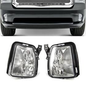 Hukyu 550742476682 1 Pair Clear Car Front Fog Light Lamp Lh Rh For Dodge Ram 1500 2013-2017 2016 15