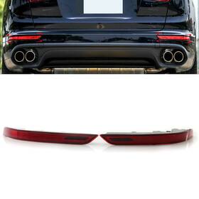 Hukyu 550742617634 1 Pair Of Rear Bumper Fog Light Reflector Fit For Porsche Cayenne 2015-2017