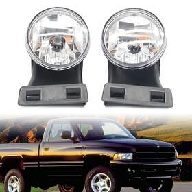 Hukyu 612045713984 1 Pair New Car Front Fog Light Lamps Lh Rh For Dodge Ram 1500-3500 1994-2002
