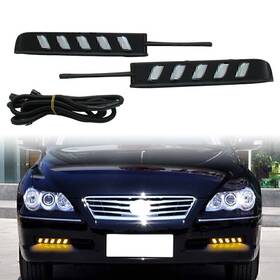 Hukyu 612048463428 2 Pcs Abs Car Led Daytime Running Lights Drl For Toyota Reiz Mark X 2005-2009