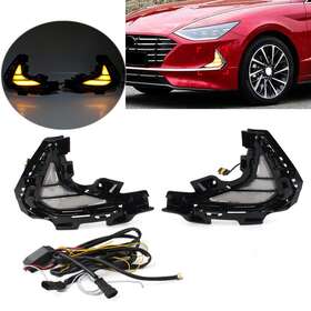Hukyu 612063529628 1 Pair Daytime Running Light Drl Turn Signal For Hyundai Sonata 2020-2021