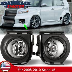 Wj30-0305-09 I1motor Fog Lights For 2008-10 Scion Xb Clear Glass Lens Bumper Lamps Wiring Kit Switch