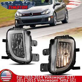 Wj30-0480-09 I1motor Fog Lights For 11-15 Volkswagen Jetta Gli 10-14 Gti Bumper Lamps Clear Lens Pair