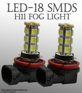 Led-h11-nxen-l1p01-a Icbeamer X2 Pcs Led H11 18 Smd Hyper White Direct Replacement Bulbs Fit Fog Light C893