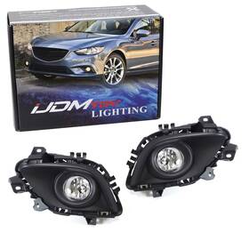 89-319-clear Ijdmtoy Complete Set Fog Lights Foglamp Kit With Halogen Bulbs Wiring On/off