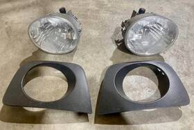 Ijdmtoy Aa2106 Pair Oem Lh Rh Front Bumper Fog Lights And Bezel Covers For Toyota 06-09 4runner