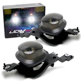 Fs70fs947-smoked Ijdmtoy Full 2x2 Led Fog Light Kit With Bracket/wirings For 2008-10 Ford F250 F350 F450 Sd