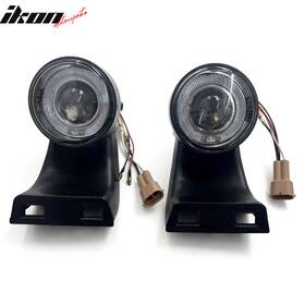 Fgpr-ram-9902 Ikon Motorsports Fits 94-01 Dodge Ram 1500 2500 3500 Front Projector Fog Lights Black Housing 2pc