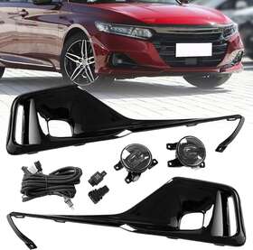 Ja377361701s Jack-autoparts Pair For 2021-2022 Honda Accord Front Bumper Led Fog Lights Lamps With Bezel Cover