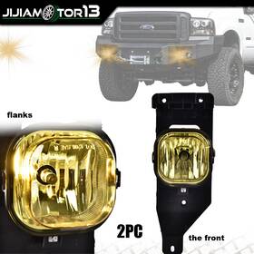 J-02hla1208ayl Jijiamotor13 Lens Excursion Fog Lights Yellow Fit For 2005-2007 Ford F-250 F-350 F-450 F-550
