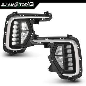 Jijia042403 Jijiamotor13 Fits 2017-19 Hyundai Santa Fe 7 Seats 4pcs Front Fog Lights With Bezels Covers Set