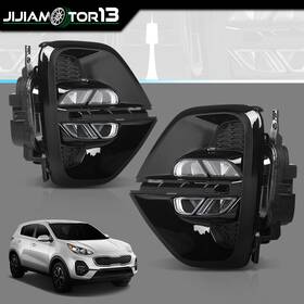 Jijia052906 Jijiamotor13 Fit For 20-21 Kia Sportage Fog Light Led Daytime Running Lamps Drl Pair