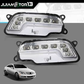 Jijia060704 Jijiamotor13 Pair Led Daytime Running Light Fog Lamp Fits 2010-16 Mercedes W212 E350 400/550