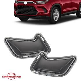 Ptwlflc388 Jx For 2024-2025 Toyota Grand Highlander Front Fog Light Cover Without Hole 2pcs