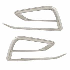 Karparts360 197238464220 For Chevy Cruze Fog Light Cover 2016-2018 Driver And Passenger Pair Chrome Dot/sae