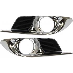 Karparts360 197301033537 For Toyota Avalon Fog Light Cover 2011 2012 Driver And Passenger Pair Black Chrome