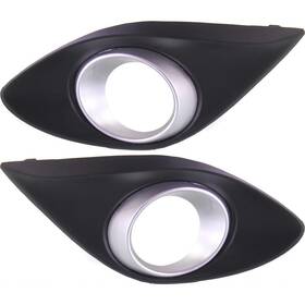 Karparts360 706189864302 For Mazda 2 Fog Light Cover 2011-2014 Driver And Passenger Pair/set Painted Silver