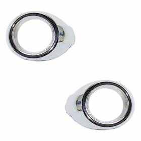 Llx-pair-fo1038117-cl360a70 Karparts360 For Ford Focus 2012-2014 Fog Light Bezel Driver And Passenger Pair Se/sel Chrome