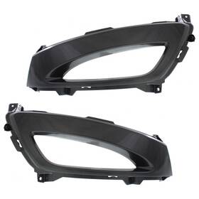 Llx-pair-ki1038110-cl360a70 Karparts360 For Kia Optima 2012 2013 Fog Light Bezel Driver And Passenger Side Pair Front