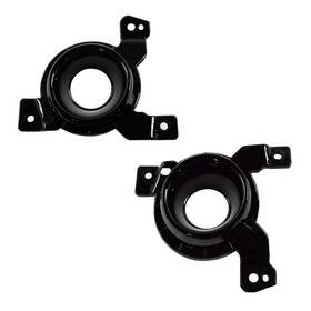 Llx-pair-ki1038136-cl360a70 Karparts360 For Kia Forte 2019-2021 Fog Light Bezel Driver And Passenger Side Pair Gloss Black