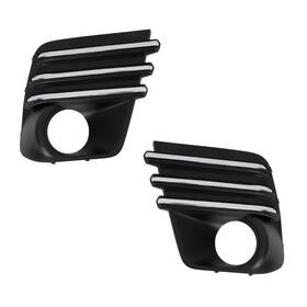 Llx-pair-su1038132-cl360a70 Karparts360 For Subaru Forester 2022-2024 Fog Light Bezel Driver And Passenger Side Black