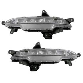 Plx-m0-321-2044l-ac-cl360a50 Karparts360 For Genesis G80 2018 2019 2020 Fog Light Driver And Passenger Side Pair Capa