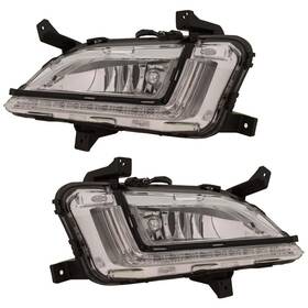 Plx-m0-321-2048l-aq-cl360a50 Karparts360 For Hyundai Tucson 2019-2021 Fog Light Driver And Passenger Side Pair Hy2592170