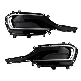 Plx-m0-321-2510l-udn-cl360a50 Karparts360 For Hyundai Santa Fe Sport 2017 Fog Light Bezel Driver And Passenger Side Pair