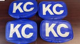 5303 Kc Nice Vintage Hilites 2 5 Inch X 7 Rectangular Light Covers Blue Vinyl