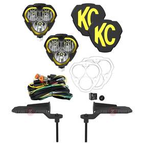 0288-392moj Kc Hilites Flex Era 3 Led Ditch Lights Kit For Jeep Wrangler 392/jt Mojave