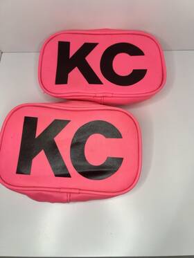 5109 Kc Hilites 5309 Vintage Rectangle 5 Inch X7 Fog Light Covers Hot Pink Vinyl #5109