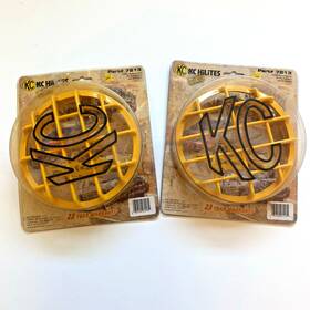 7213 Kc Hilites Nos Yellow 6 Inch Stone Guards Light Covers 2 Daylighters Slimlite