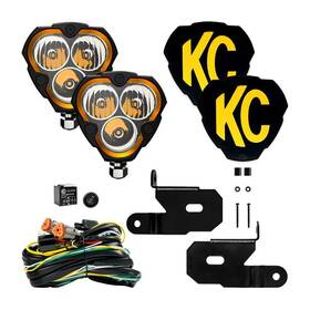 97149 Kc Hilites 2 Led Fog Lights Kit For 07-23 Jeep Wrangler / 23-23 Gladiator