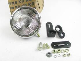 866-6301 Kd Lamps New Black / Chrome Fog Auxiliary Work Light With Brackets