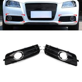 2xbumper Kkkeeparts 550731157325 Fog Light Grille Cover With Chrome Ring For Audi A3 8p 09-12 Us