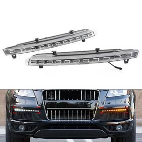 Kkkeeparts 550756774224 Led Drl Dynamic Daytime Running Light Turn Signal Lamp For Audi Q7 2010-2015