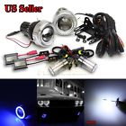 Knockoffparts0124374 Kno For Euro Cars Projector Fog Lights Blue Led Angel