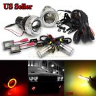 Knockoffparts0124522 Kno For Usa Projector Red Halo Fog Lamps Dual Switch