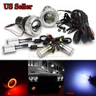 Knockoffparts0124566 Kno For Kdm Cars Projector Fog Lights Red Led Angel