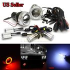 Knockoffparts0124568 Kno For Projector Fog Lights Red Led Angel Eyes Slim