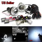 Knockoffparts0124719 Kno For Euro Cars Projector Fog Lights White Led Angel