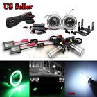 Knockoffparts0125046 Kno For Kdm Cars Projector Fog Lights Green Ccfl Angel