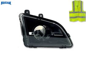 V-097b Kozak Led Black Fog Light Lamp Right Passenger Side Compatible With Volvo Vnl 2018