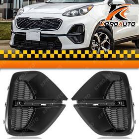 03-76005-02-lr Kproauto Fog Light Covers Pair For 2020-2022 Kia Sportage Without Hole Gloss Black 2pcs